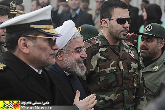 صبحگاه مشترک نیروهای مسلح خوزستان با حضور رئیس جمهور