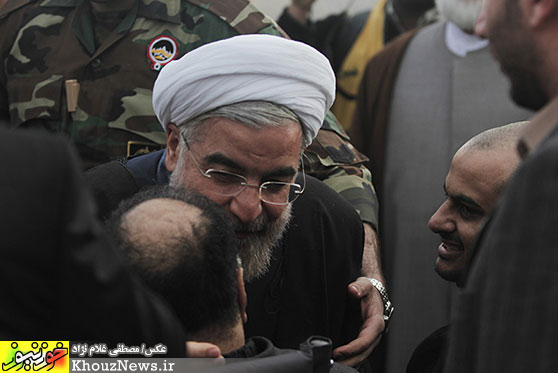 صبحگاه مشترک نیروهای مسلح خوزستان با حضور رئیس جمهور