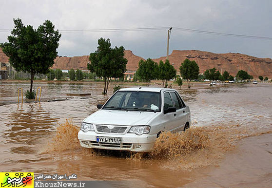 آبگرفتگی معابر اهواز پس از بارندگی