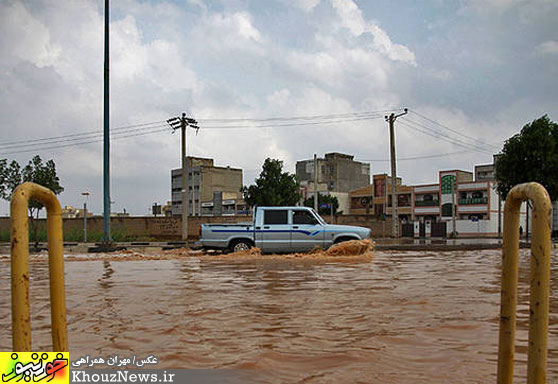 آبگرفتگی معابر اهواز پس از بارندگی