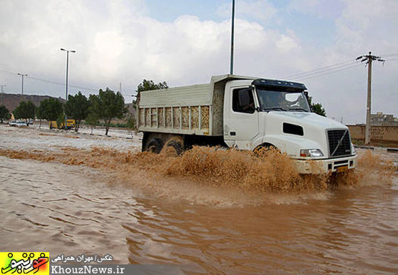 آبگرفتگی معابر اهواز پس از بارندگی
