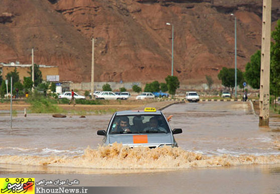 آبگرفتگی معابر اهواز پس از بارندگی