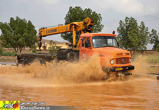 آبگرفتگی معابر اهواز پس از بارندگی