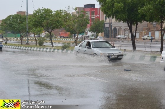 بارندگی و آب گرفتگی معابر سطح شهر اهواز