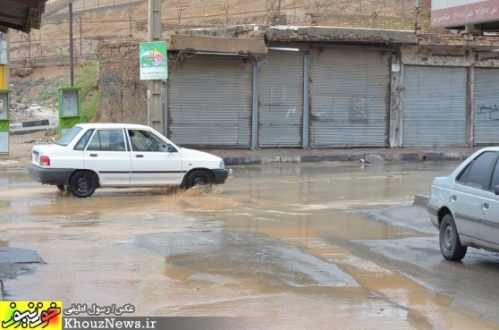 بارندگی و آب گرفتگی معابر سطح شهر اهواز