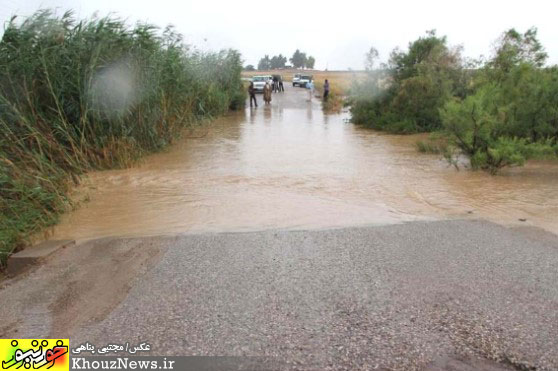 آبگرفتگی معابر و خیابان های شوش