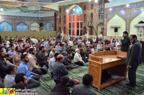تجمع هیئات مذهبی اهواز در اعتراض به هتک حرمت مقبره حجربن عدی