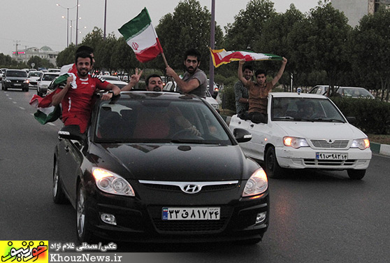 شادمانی مردم اهواز در پی راهیابی به جام جهانی