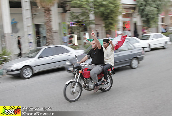 شادمانی مردم اهواز در پی راهیابی به جام جهانی