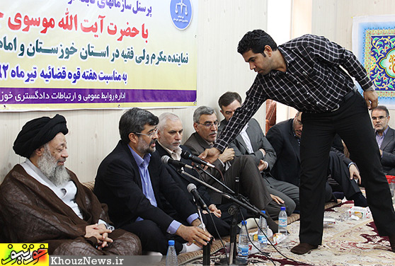 ديدار مسئولان قضايي خوزستان با آیت الله موسوی جزایری