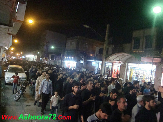 حرکت دسته عزا در شب شهادت امام صادق (ع) در بهبهان
