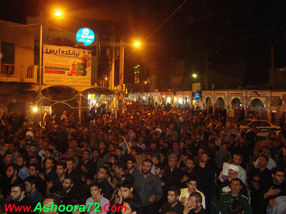 حرکت دسته عزا در شب شهادت امام صادق (ع) در بهبهان