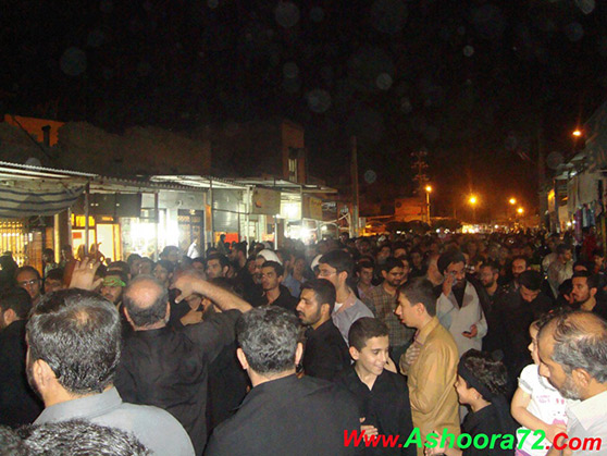 حرکت دسته عزا در شب شهادت امام صادق (ع) در بهبهان