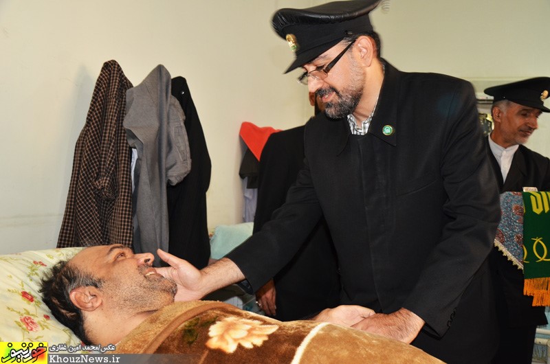 دیدار خدام حرم رضوی از مرکز ایتام جواد الائمه (ع)،  آسایشگاه سالمندان و جانبازان قطع نخاعی در خوزستان