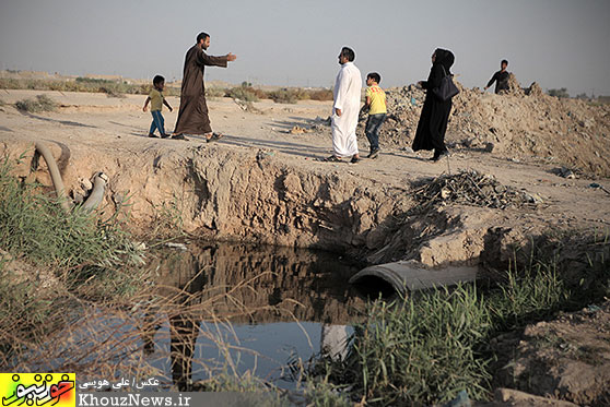 وضعیت نامناسب فاضلاب در کوت عبدا... شهرستان کارون