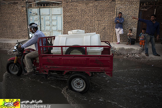 وضعیت نامناسب فاضلاب در کوت عبدا... شهرستان کارون