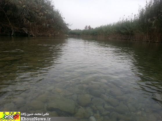 پارک ساحلي خارستان (خارسو) بهبهان و رودخانه مارون در يک پاييز ابري