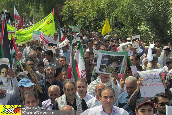 راهپیمایی باشکوه مردم اندیمشک در روز قدس