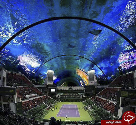 تصاویر / طراحی ورزشگاه تنیس در زیر آب