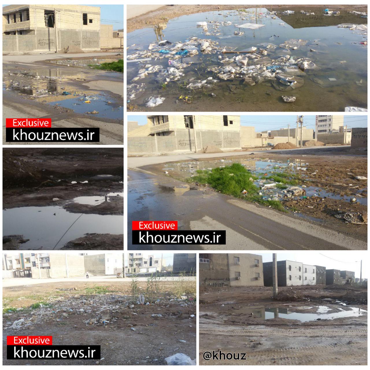ارسالی از کاربران/  وضعیت فاضلاب و  زباله ها خیابان های کیانشهر/ عکس