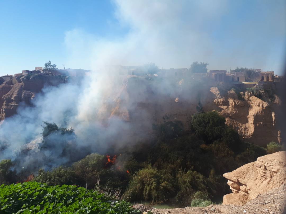 آتش‌سوزی «باغ خان» شوشتر توسط عامل انسانی بود