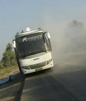 حادثه آتش‌سوزی در اتوبوس مسافربری تهران – اهواز