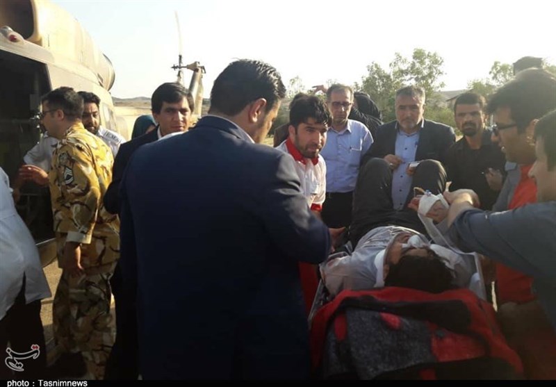 واژگونی خودروی اعضای شورای شهر مسجدسلیمان روی باند فرودگاه + تصاویر
