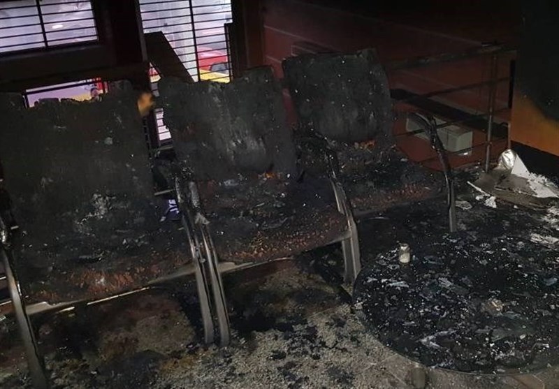 آتش‌سوزی در بانک انصار بهبهان / تصاویر