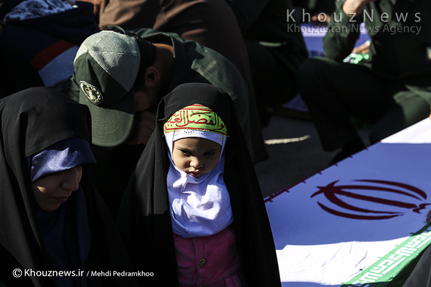 تصاویر / آیین استقبال از ورود پیکرهای مطهر ۹۸ شهید دفاع مقدس به کشور