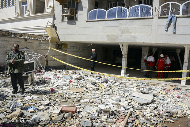 تصاویر / انفجار گاز در ساختمان پنج طبقه در زیتون کارمندی اهواز