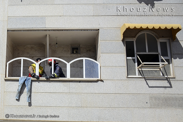 تصاویر / انفجار گاز در ساختمان پنج طبقه در زیتون کارمندی اهواز