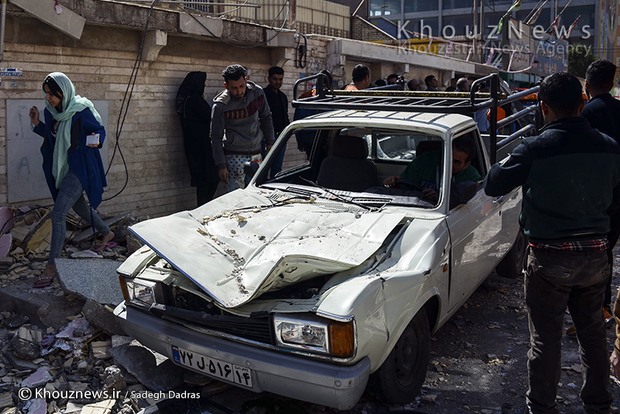 تصاویر / انفجار گاز در ساختمان پنج طبقه در زیتون کارمندی اهواز