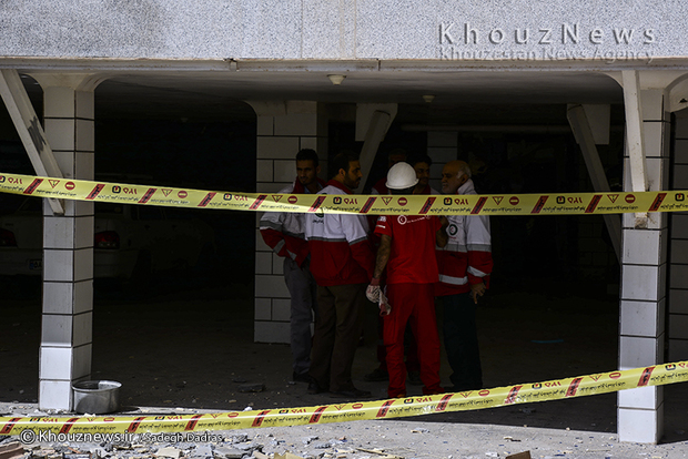 تصاویر / انفجار گاز در ساختمان پنج طبقه در زیتون کارمندی اهواز