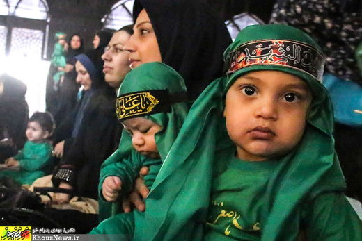 تصاویر/ مراسم شیرخوارگان حسینی در حرم علی ابن مهزیار اهوازی