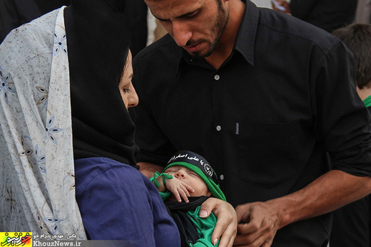 تصاویر/ مراسم شیرخوارگان حسینی در حرم علی ابن مهزیار اهوازی