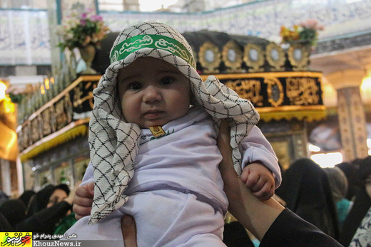 تصاویر/ مراسم شیرخوارگان حسینی در حرم علی ابن مهزیار اهوازی