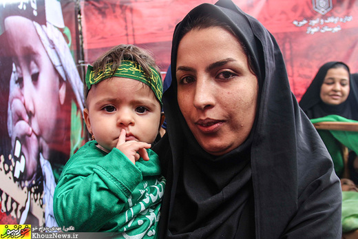 تصاویر/ مراسم شیرخوارگان حسینی در حرم علی ابن مهزیار اهوازی