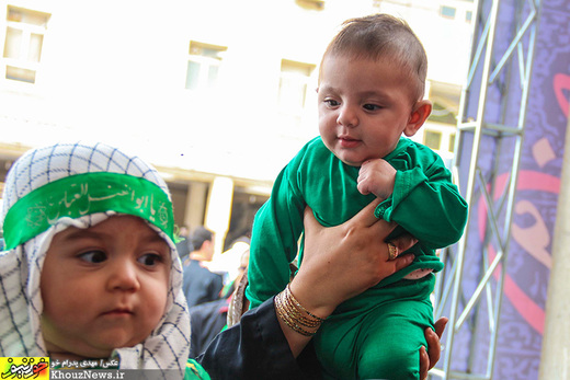 تصاویر/ مراسم شیرخوارگان حسینی در حرم علی ابن مهزیار اهوازی