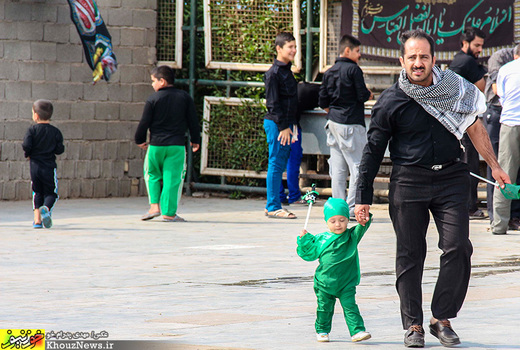 تصاویر/ مراسم شیرخوارگان حسینی در حرم علی ابن مهزیار اهوازی