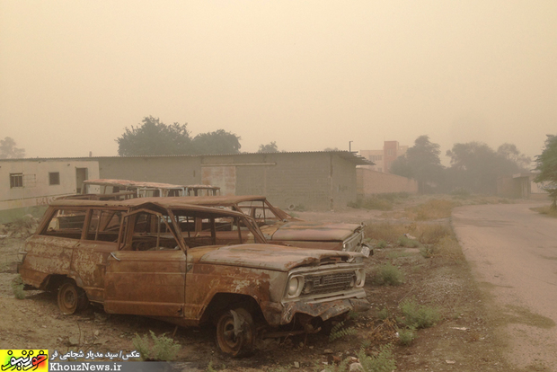 تصاویر/ هجوم ریزگردها به اهواز