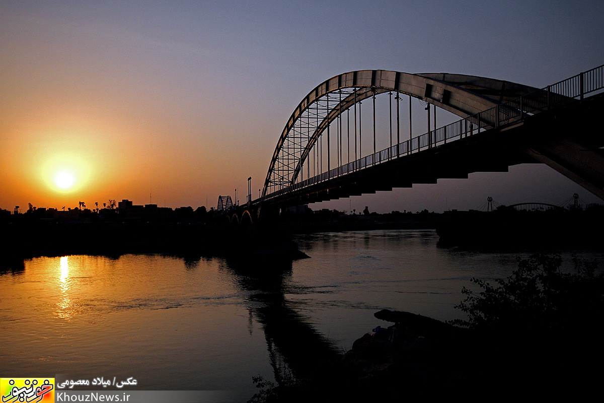 عکس شهر اهواز در شب