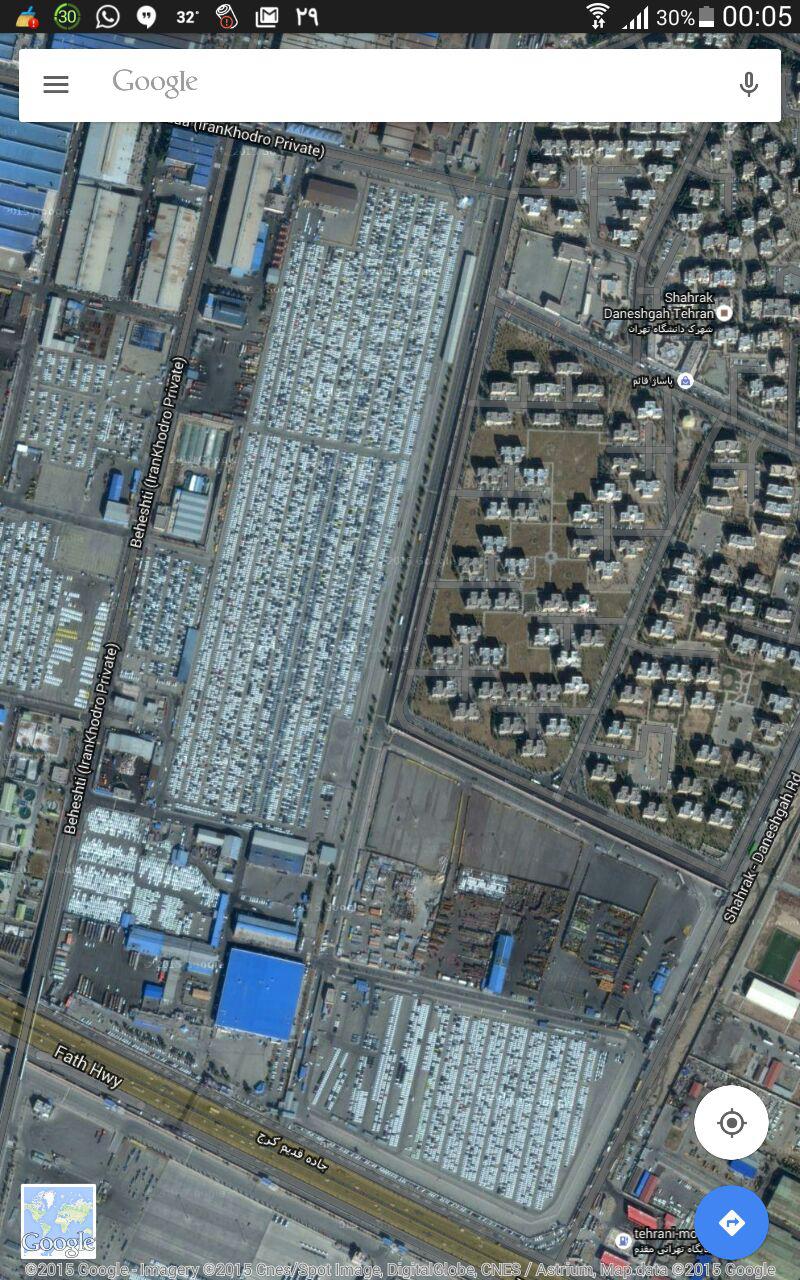 عکس هوایی از ایران خودرو